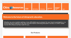 Desktop Screenshot of chiro-resources.com