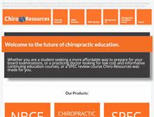 Tablet Screenshot of chiro-resources.com